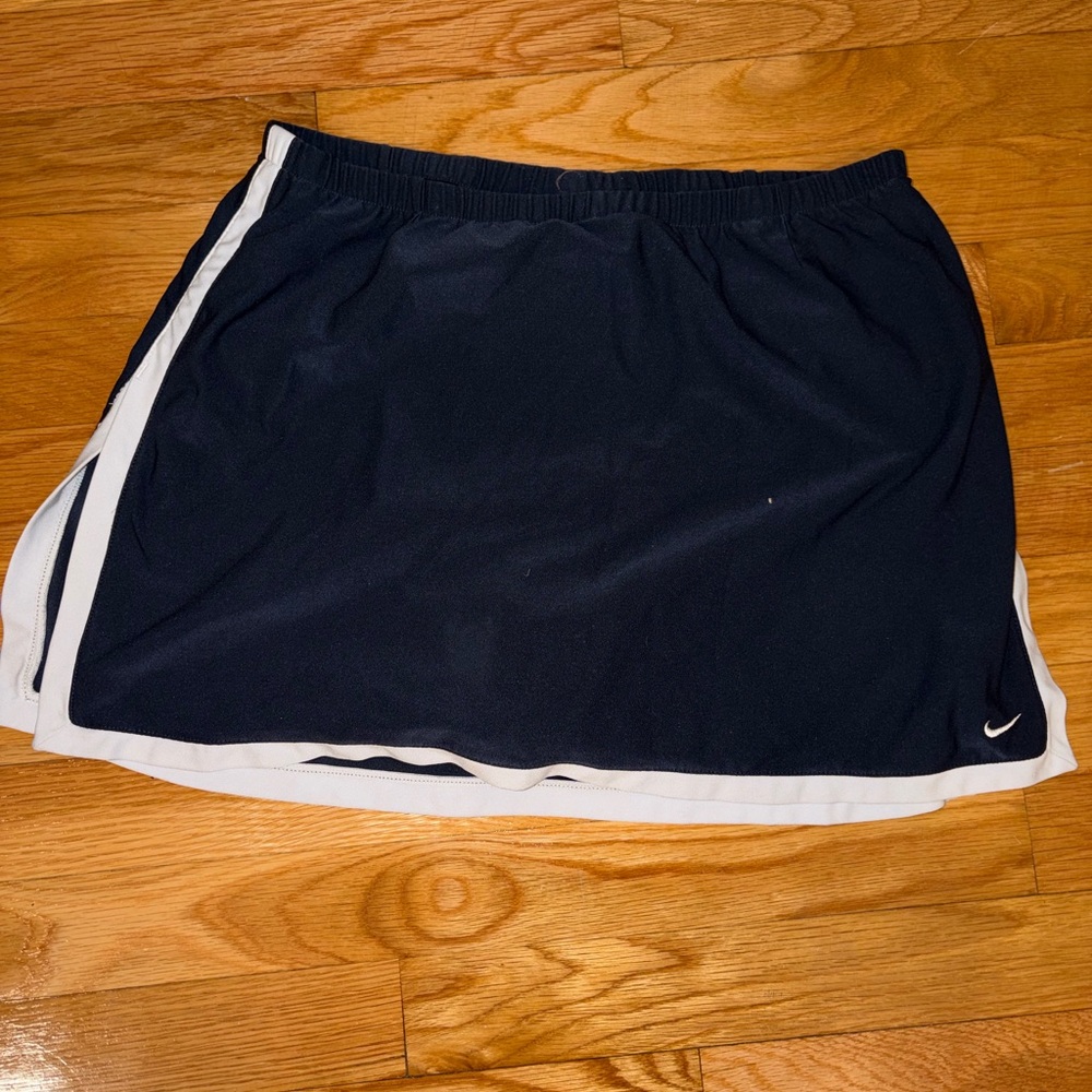 Nike Navy Blue Athletic Skirt with White Trim